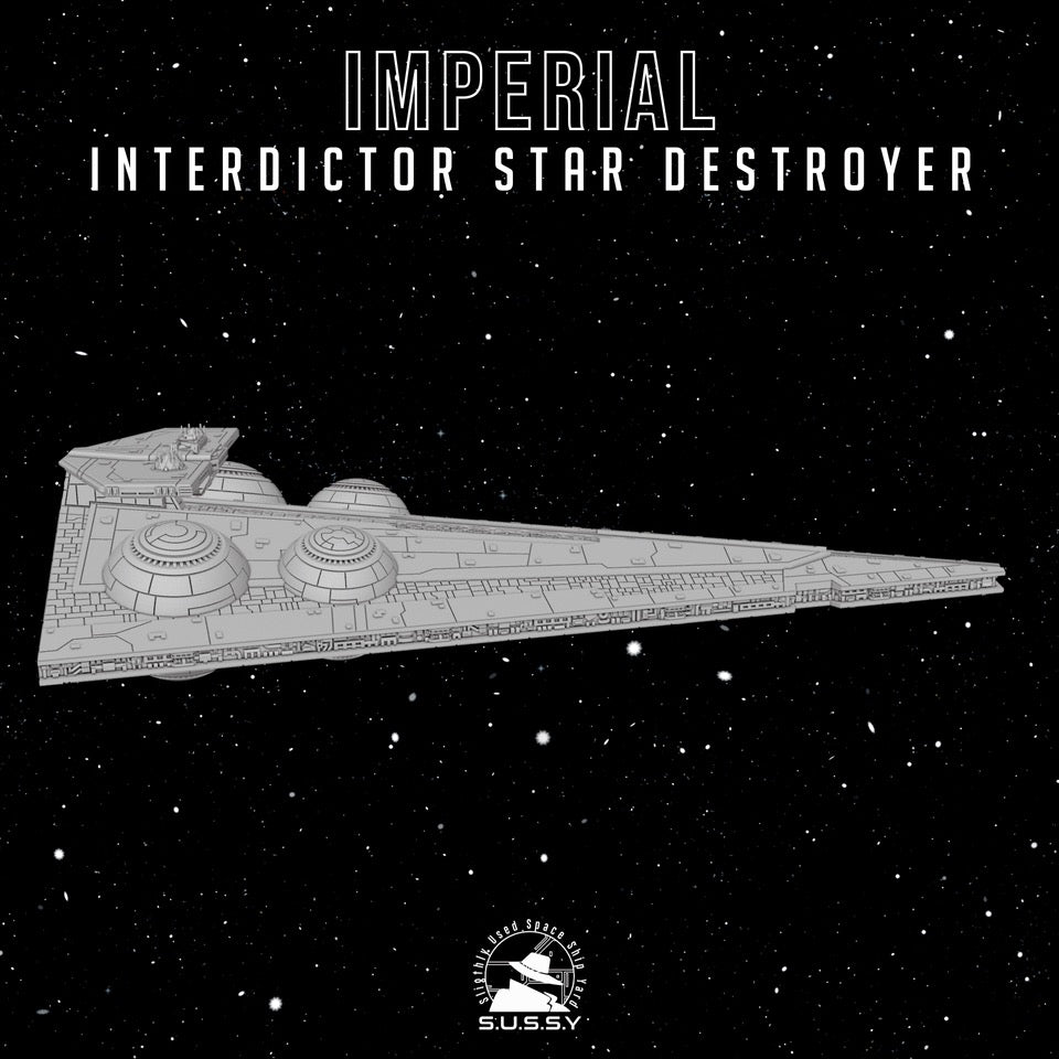 Star Wars Armada Imperial Interdictor or Combat Variant 3D UV Resin Print Ship Battles X-wing