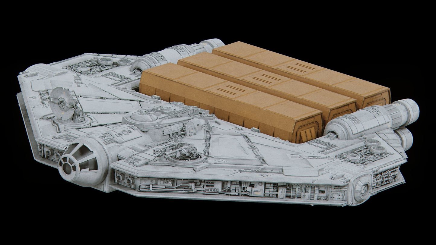 Star Wars X-Wing 1/270 Corellian YT-3100 cargo class freighter SWTOR 12k 3D Raw/Unpainted or Hand-Painted