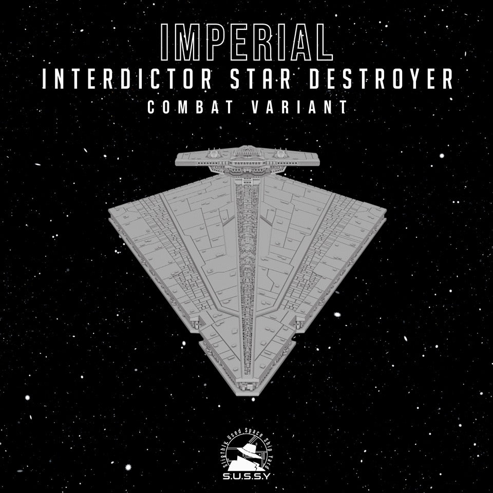 Star Wars Armada Imperial Interdictor or Combat Variant 3D UV Resin Print Ship Battles X-wing