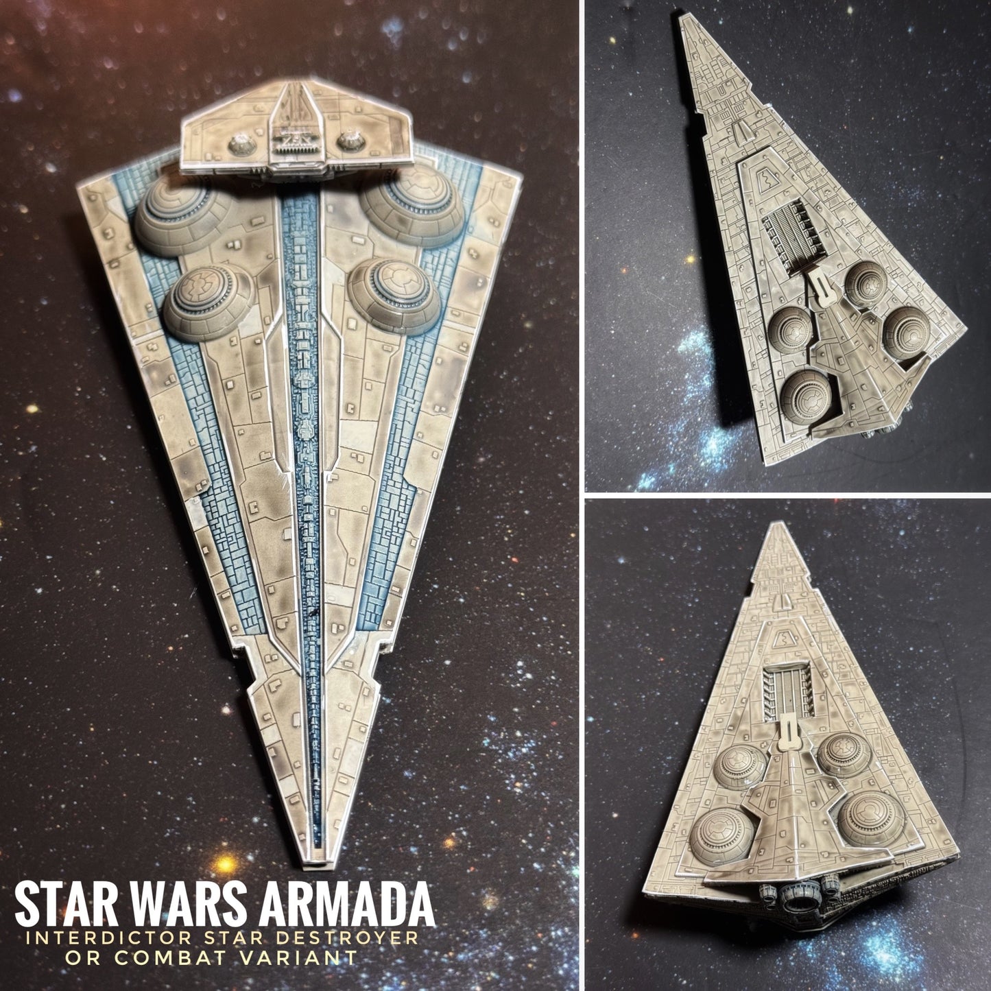 Star Wars Armada Imperial Interdictor or Combat Variant 3D UV Resin Print Ship Battles X-wing