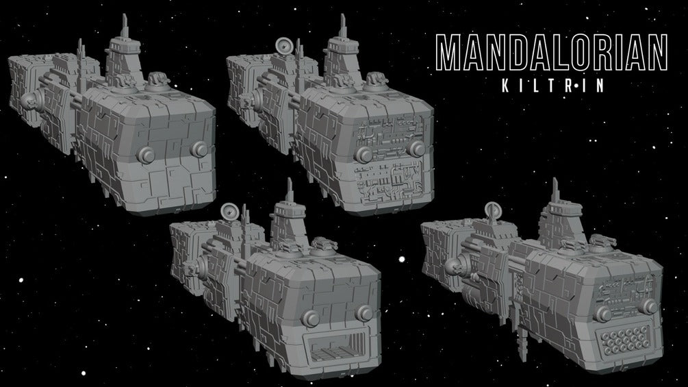 Star Wars Armada Mandalorian Kiltrin Frigate 12k 3D Resin Print FanArt