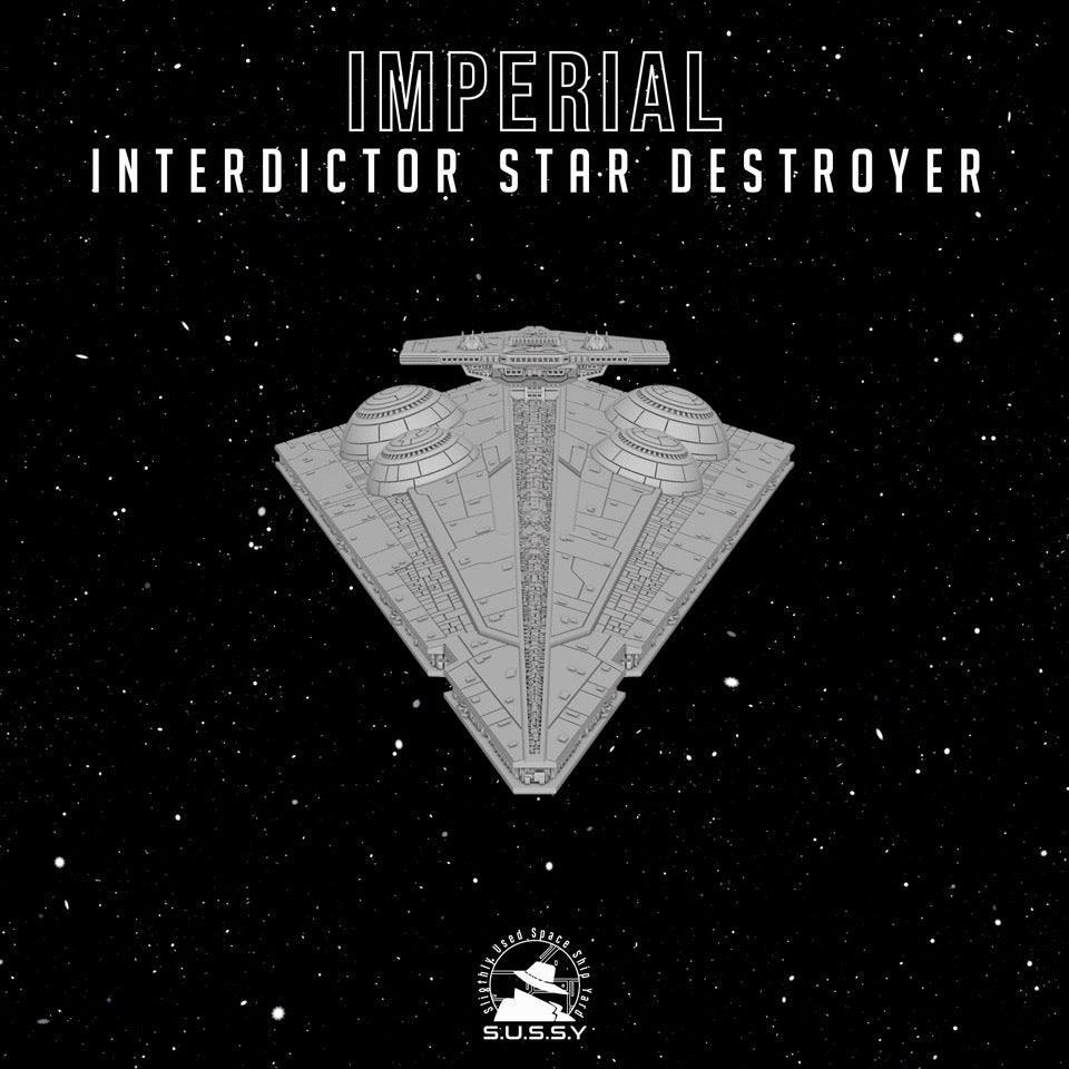 Star Wars Armada Imperial Interdictor or Combat Variant 3D UV Resin Print Ship Battles X-wing