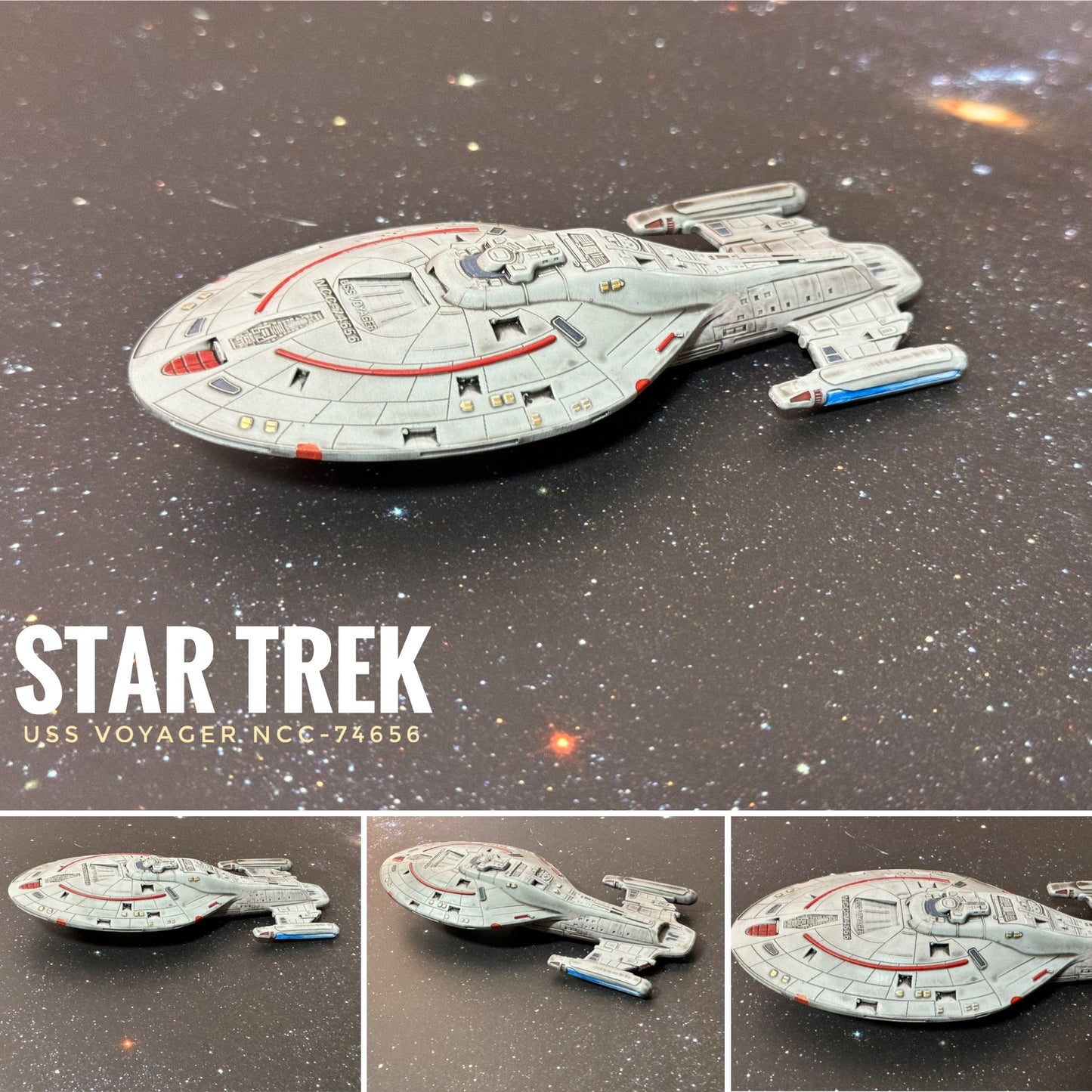 Star Trek USS Voyager NCC-74565 • 5.5” Model Eaglemoss scale, Painted or Raw print