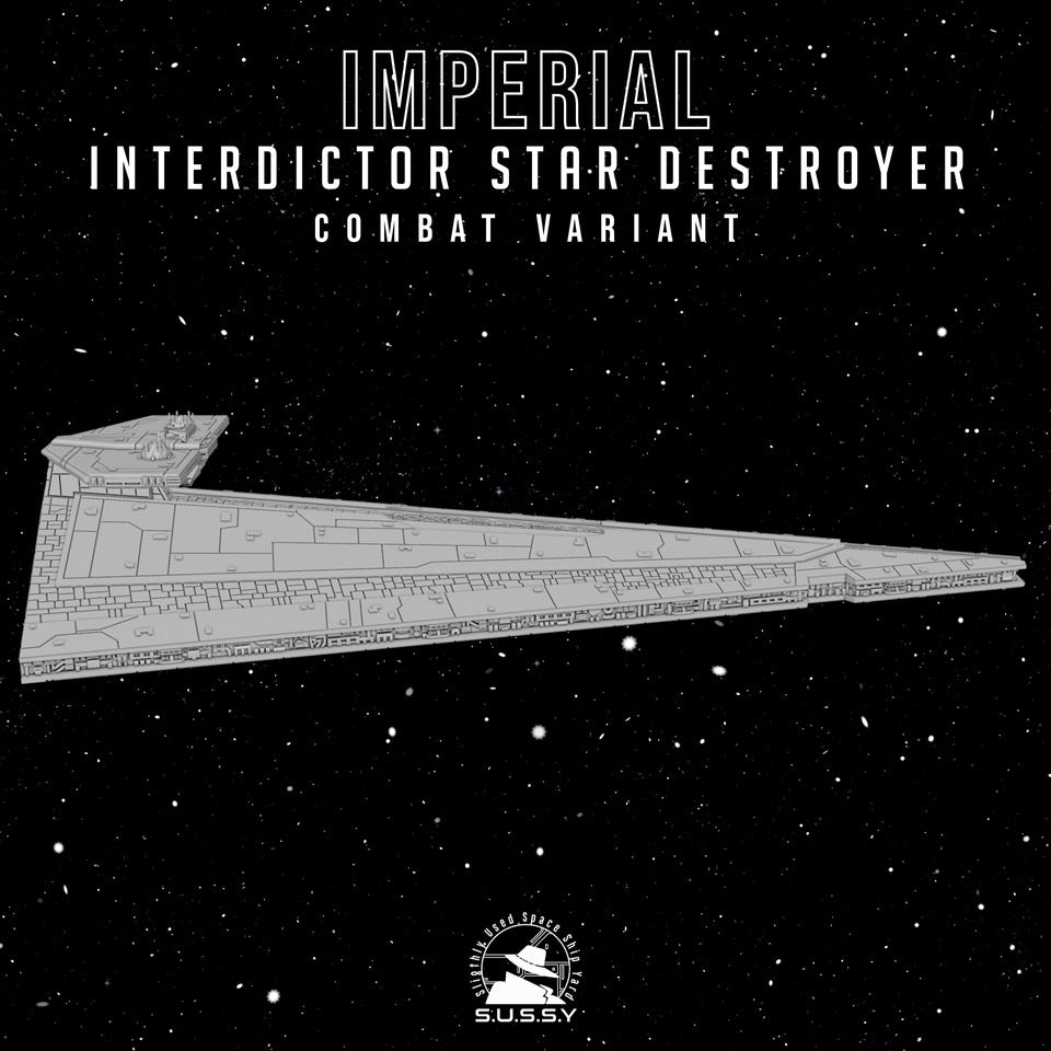 Star Wars Armada Imperial Interdictor or Combat Variant 3D UV Resin Print Ship Battles X-wing