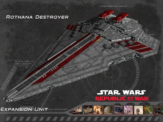 Star Wars Armada Custom Clone Wars Red Painted Rothana Destroyer 3DResin Print