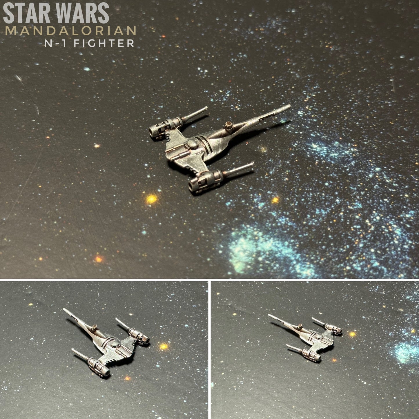 Star Wars X-Wing 1/270 Mandalorian Din Djarin Naboo N1 modified Starfighter Fighter 14k 3D Painted or Raw