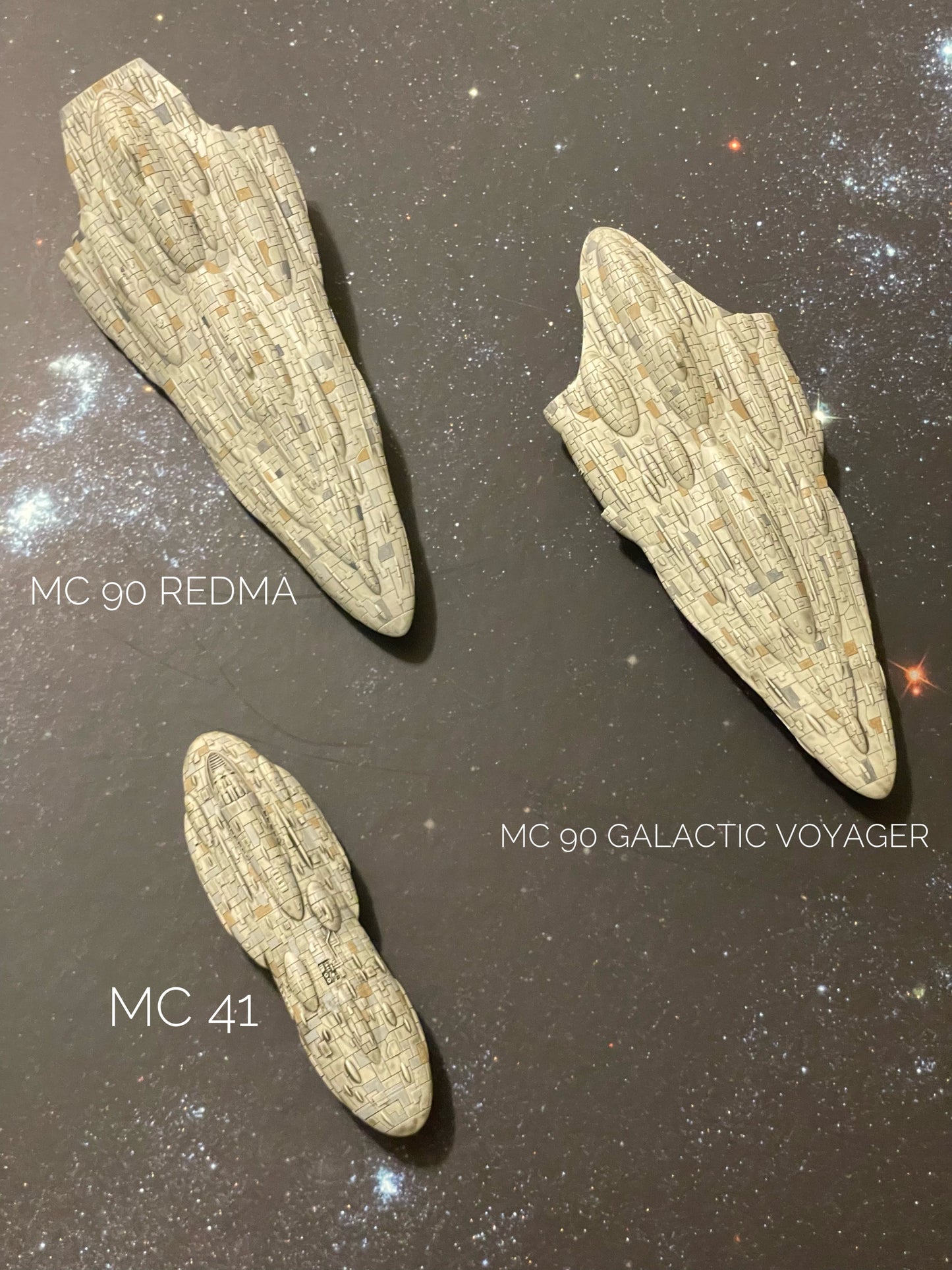 Star Wars Armada RAW UNPainted MC80b & MC90 Redma/Galactic Voyager 3D 12k HiRes