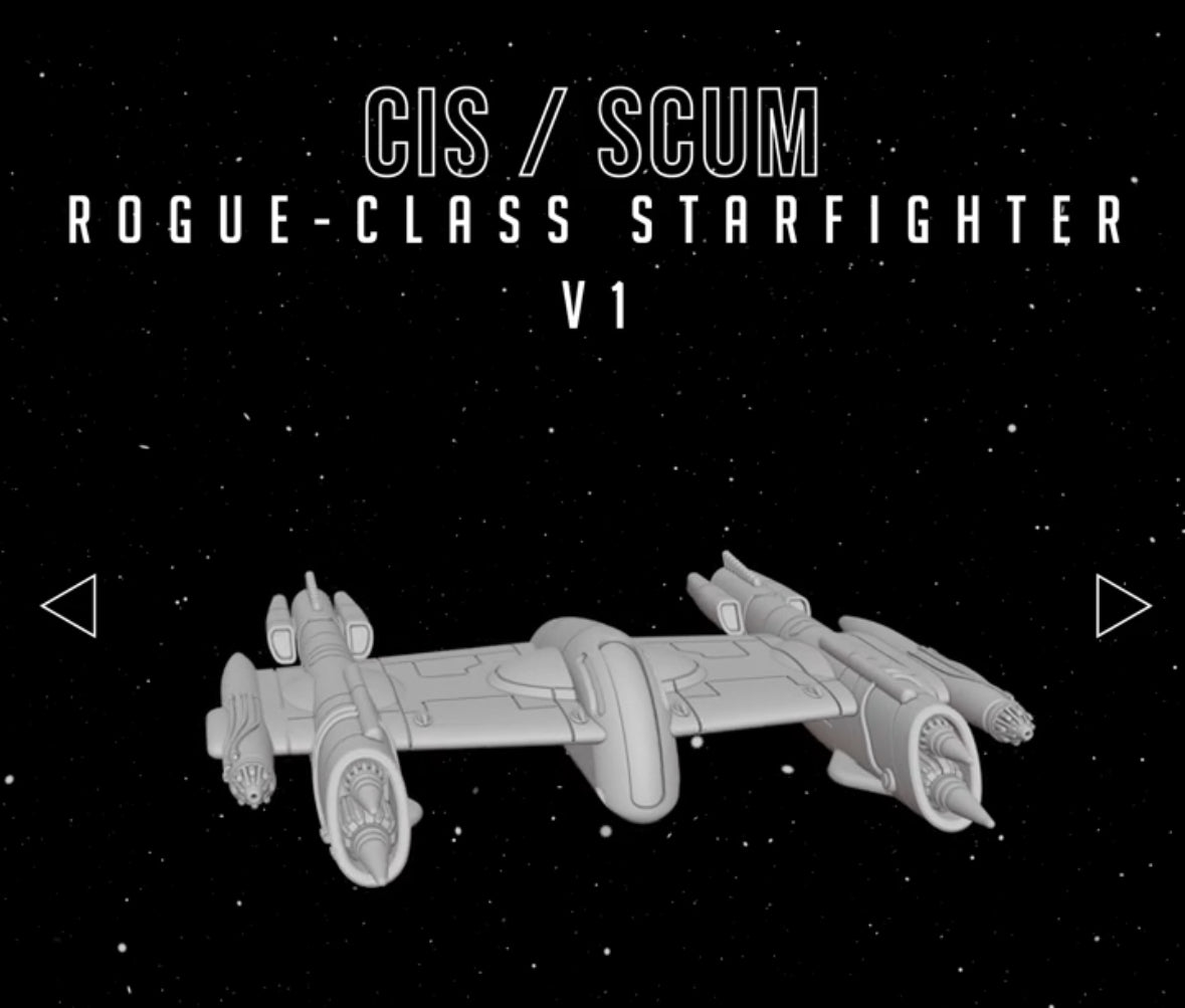 Star Wars X-Wing 1/270 CIS/Scum Rogue-Class Porax-38 Fighter 14k 3D Painted or Raw