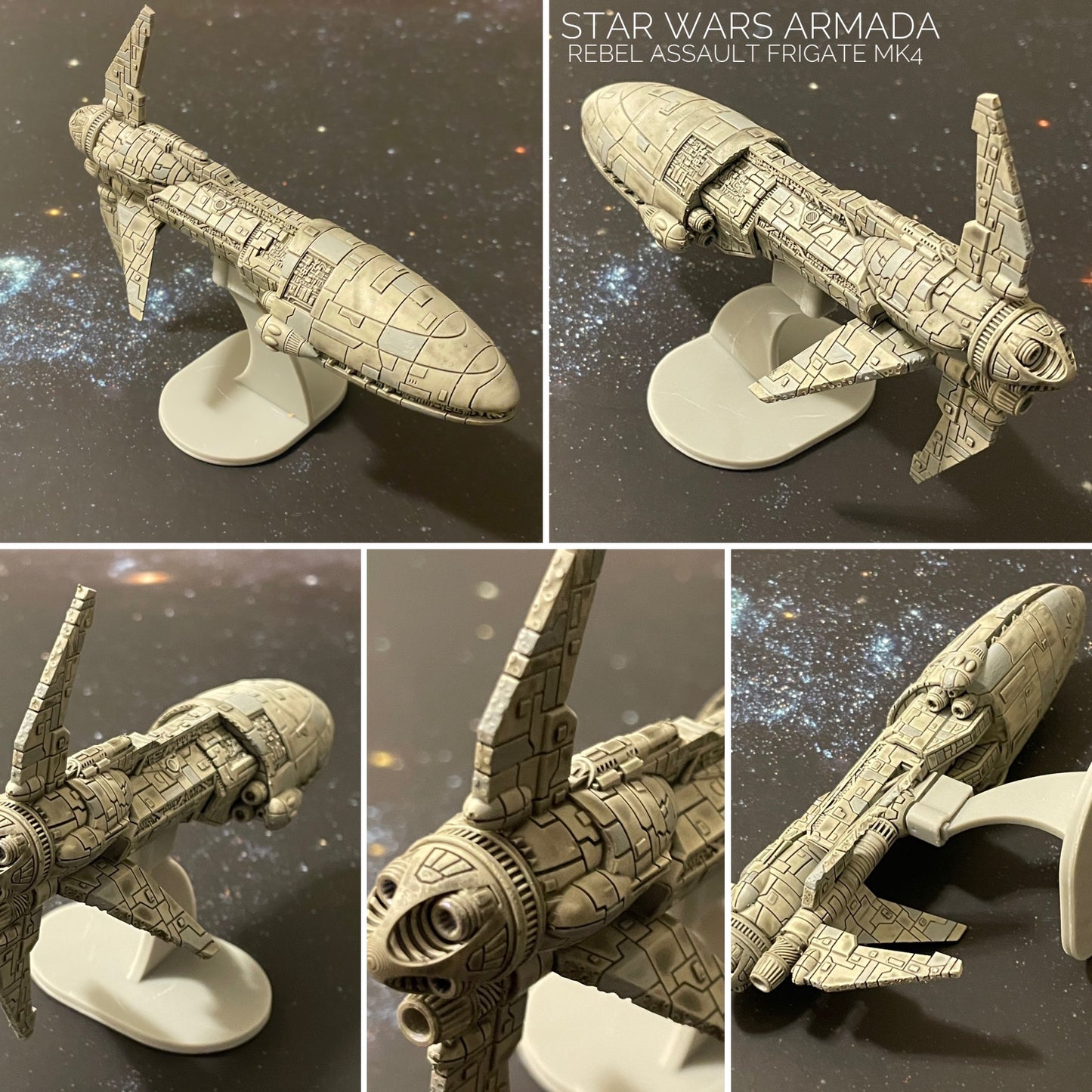 Star Wars Armada Rebel Assault Frigate MK4  Fully Hand Painted 3DResin Fan art