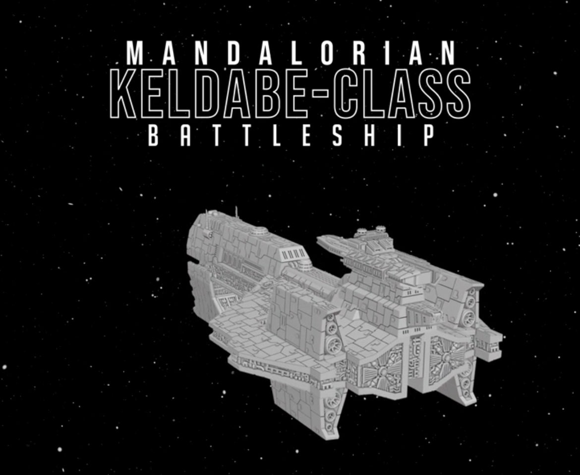 Star Wars Armada Mandalorian Keldabe-class Battleship Raw or PAINTED 3D Resin Print