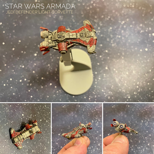 Star Wars Armada Jedi Defender Light Corvette Fully Hand Painted 3DResin Fan art