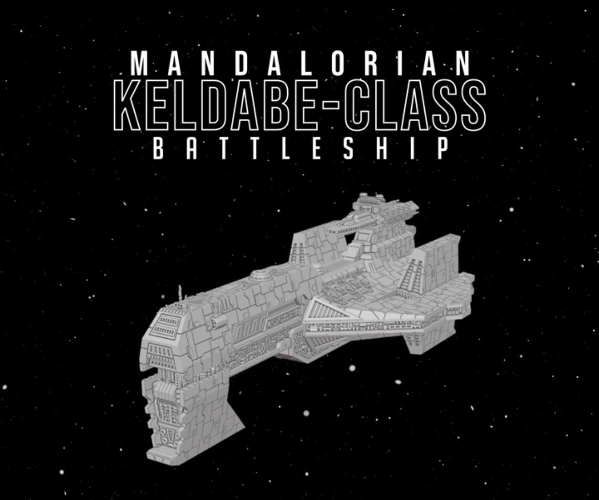 Star Wars Armada Mandalorian Keldabe-class Battleship Raw or PAINTED 3D Resin Print