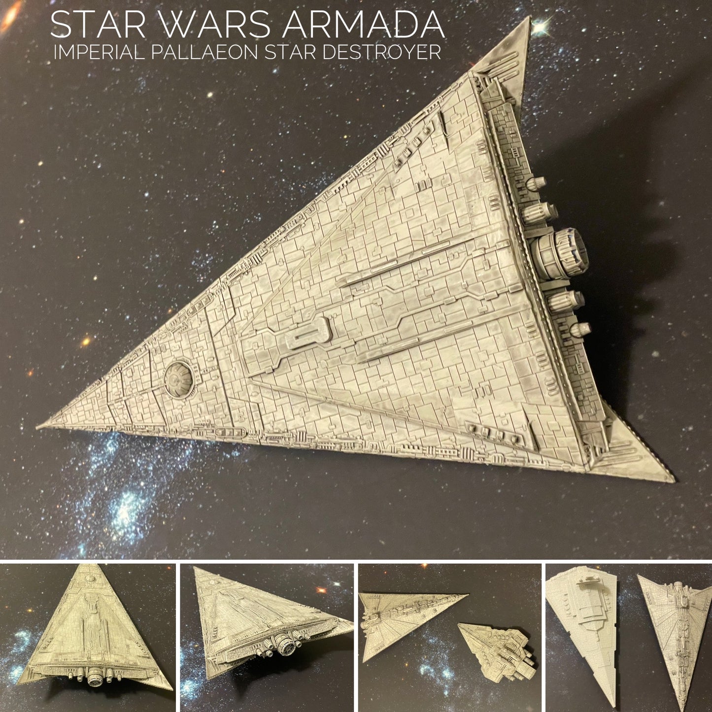 Star Wars Armada Imperial Pallaeon Star Destroyer Hand Painted 3DResin Fan art