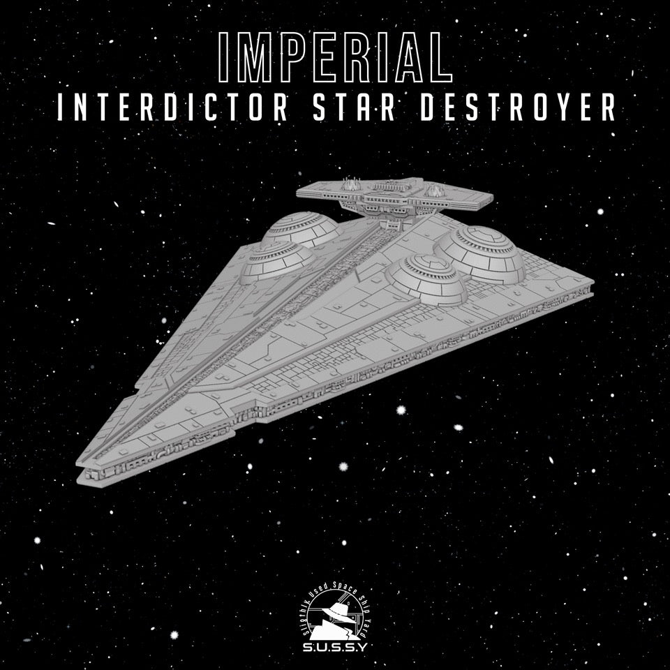 Star Wars Armada Imperial Interdictor or Combat Variant 3D UV Resin Print Ship Battles X-wing