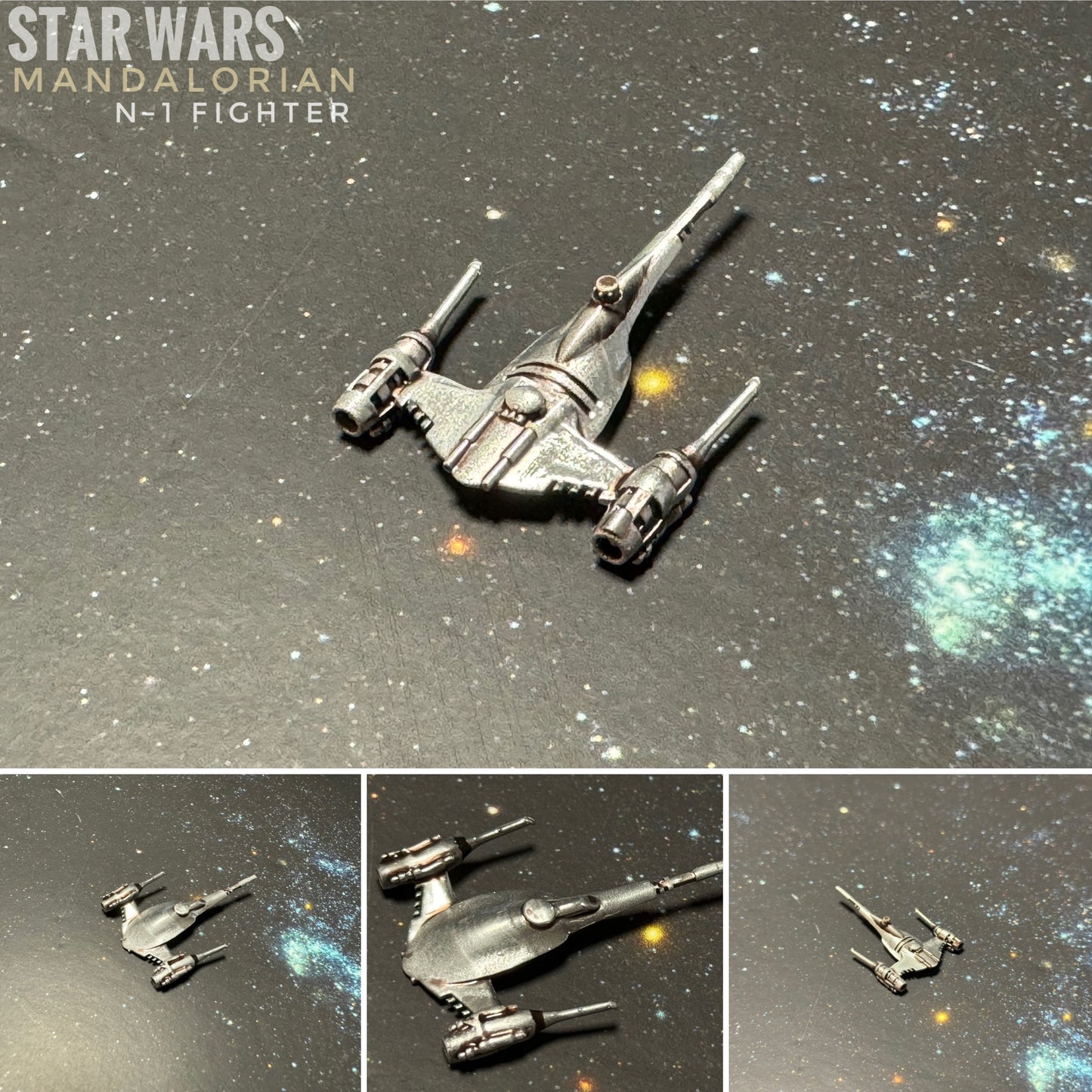 Star Wars X-Wing 1/270 Mandalorian Din Djarin Naboo N1 modified Starfighter Fighter 14k 3D Painted or Raw