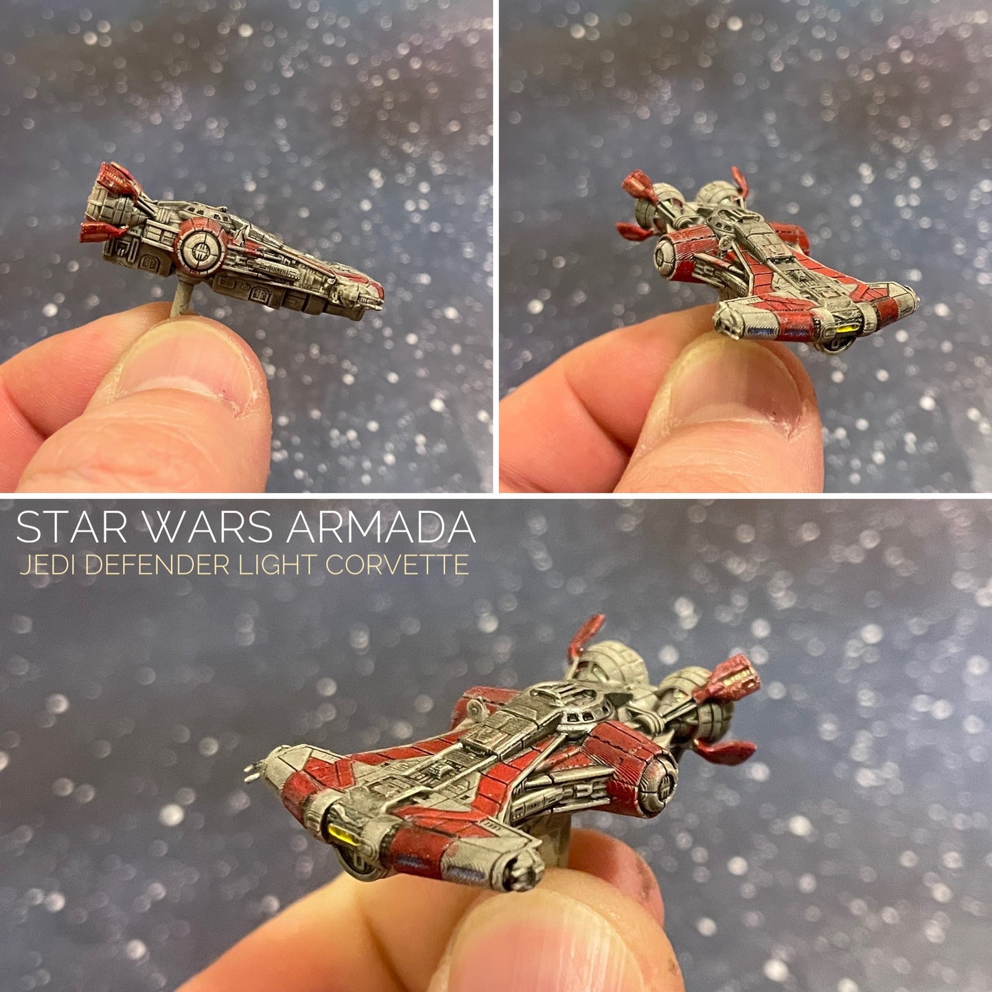 Star Wars Armada Jedi Defender Light Corvette Fully Hand Painted 3DResin Fan art