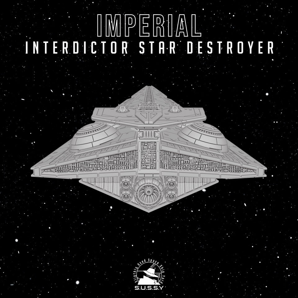 Star Wars Armada Imperial Interdictor or Combat Variant 3D UV Resin Print Ship Battles X-wing