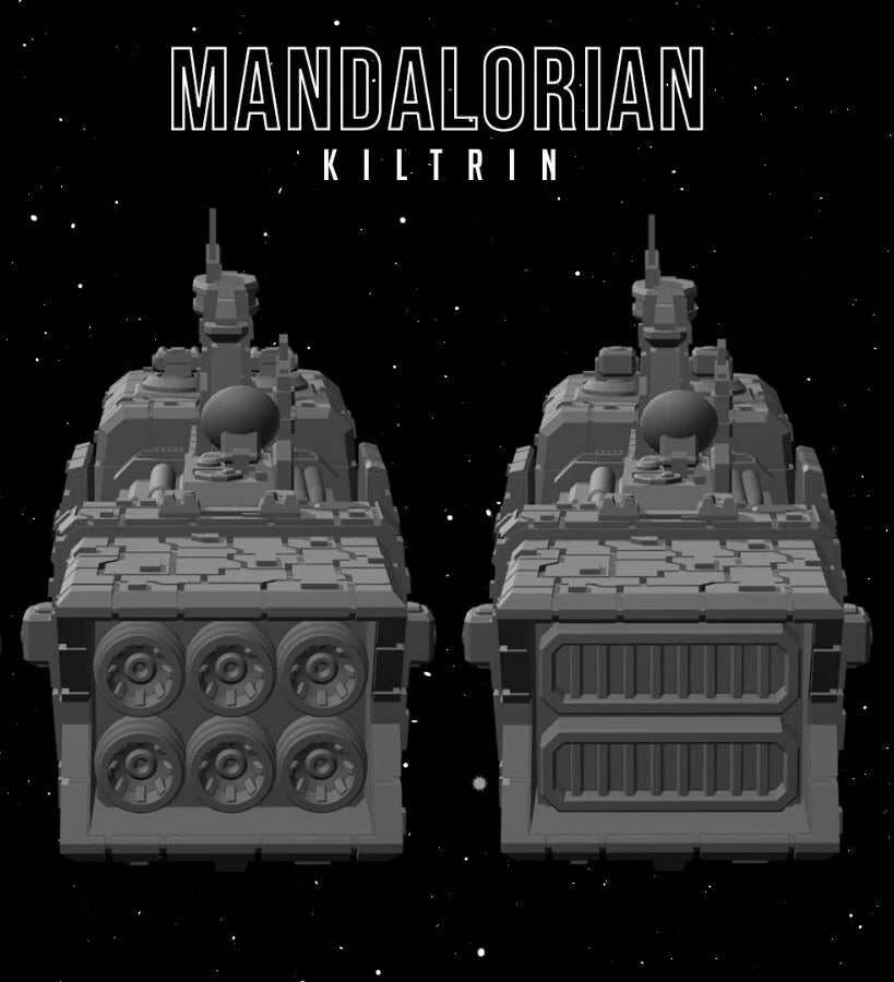 Star Wars Armada Mandalorian Kiltrin Frigate 12k 3D Resin Print FanArt