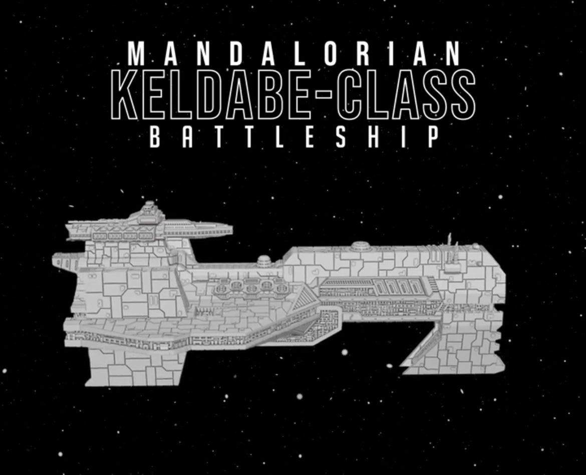 Star Wars Armada Mandalorian Keldabe-class Battleship Raw or PAINTED 3D Resin Print