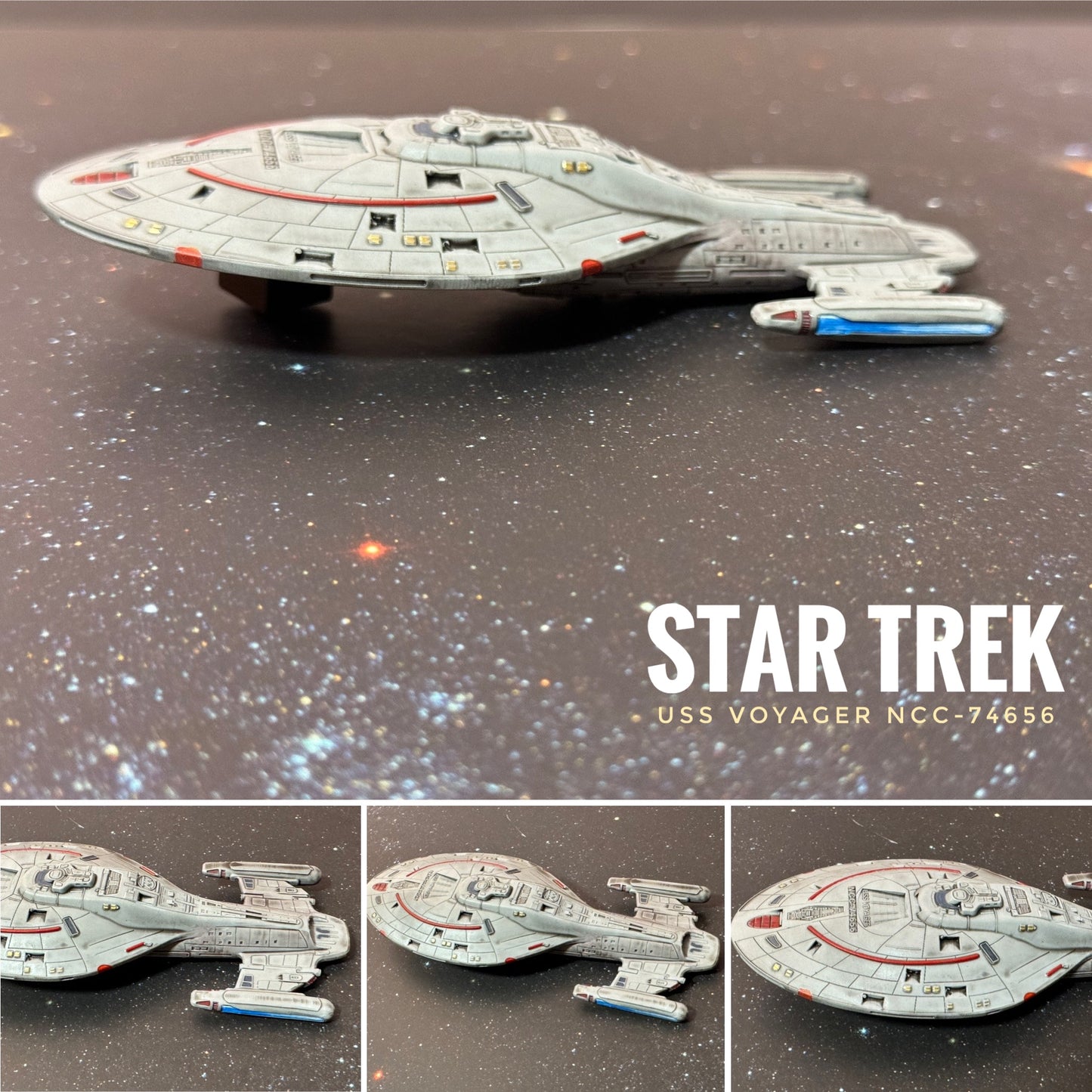 Star Trek USS Voyager NCC-74565 • 5.5” Model Eaglemoss scale, Painted or Raw print