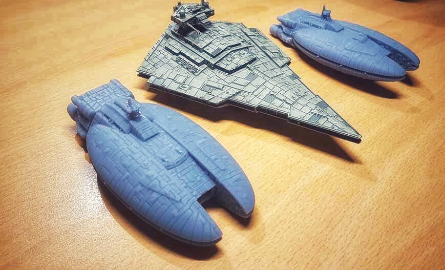 Star Wars Armada CIS Captor Clone Wars PAINTED or UNPAINTED 3D Resin Print