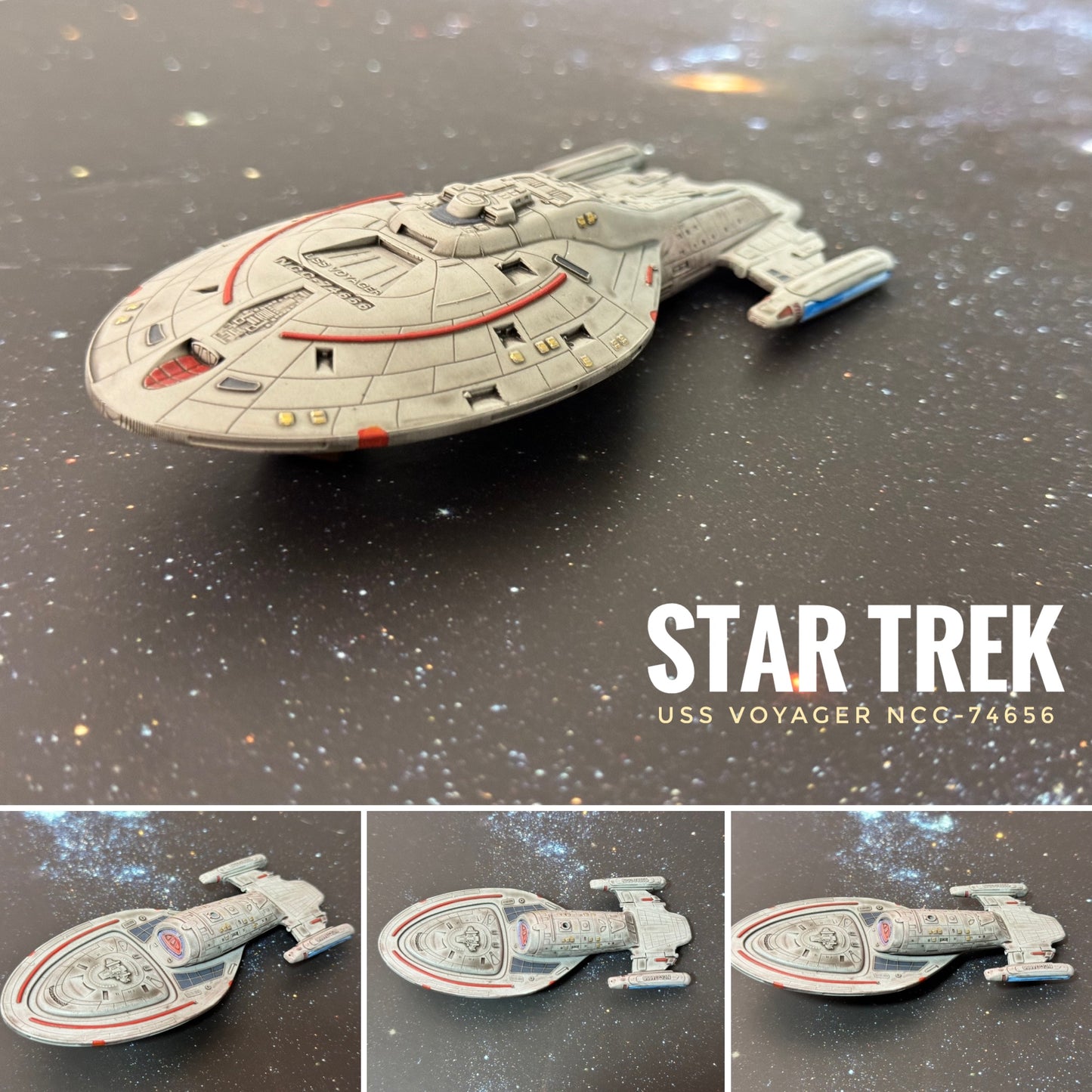 Star Trek USS Voyager NCC-74565 • 5.5” Model Eaglemoss scale, Painted or Raw print