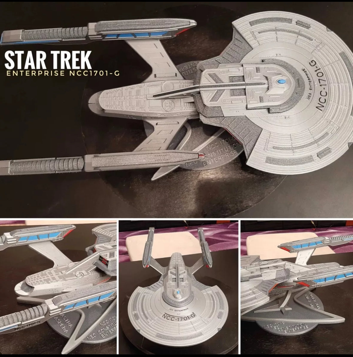 Star Trek USS Enterprise NCC-1701-G 5.5” Model Eaglemoss scale, Painted or Raw print