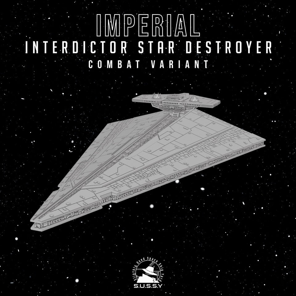 Star Wars Armada Imperial Interdictor or Combat Variant 3D UV Resin Print Ship Battles X-wing