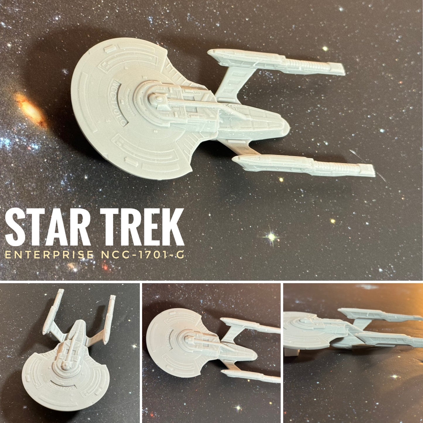 Star Trek USS Enterprise NCC-1701-G 5.5” Model Eaglemoss scale, Painted or Raw print