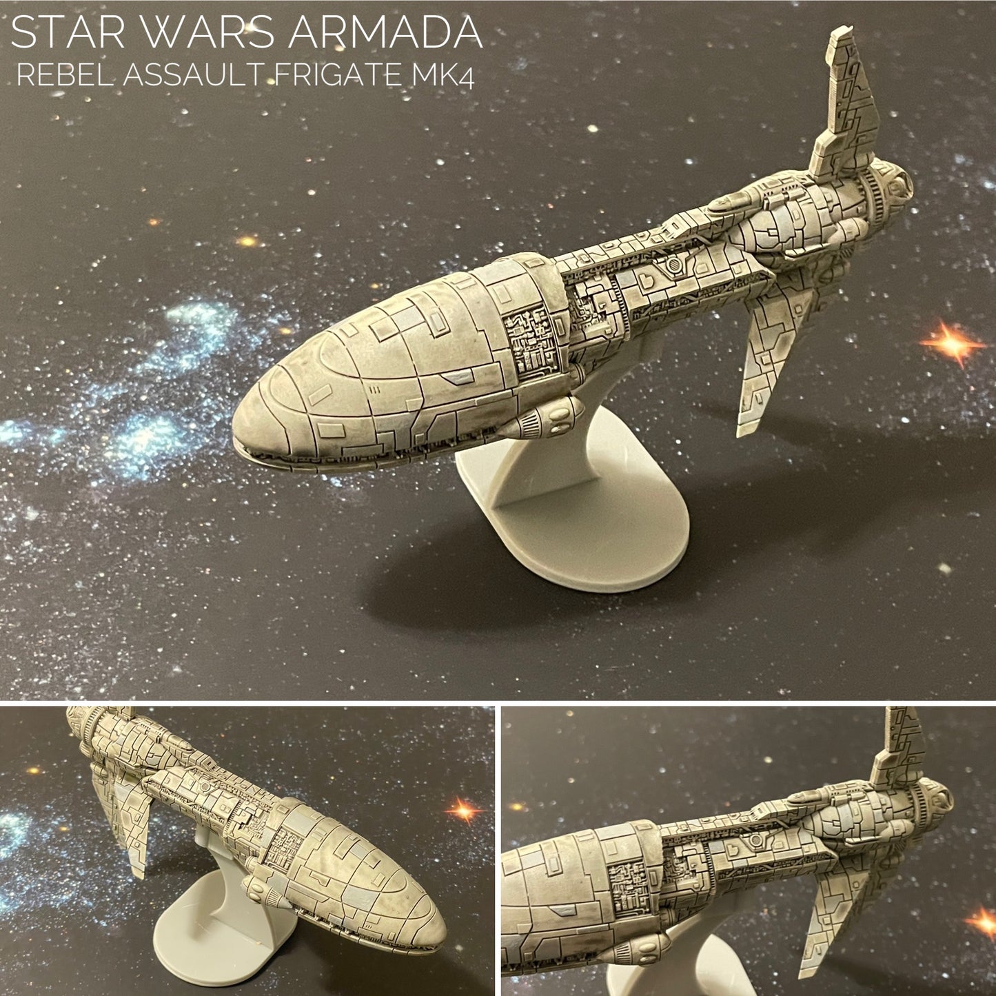 Star Wars Armada Rebel Assault Frigate MK4  Fully Hand Painted 3DResin Fan art