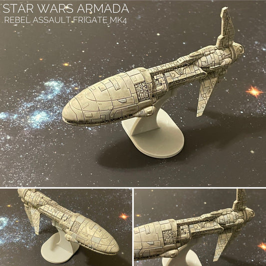 Star Wars Armada Rebel Assault Frigate MK4  Fully Hand Painted 3DResin Fan art