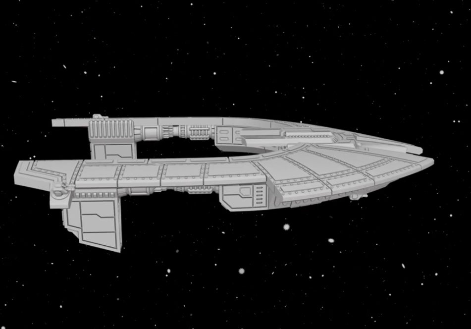 Star Wars Armada Clone Wars CIS Sabaoth Frigate •  3D Print Raw or Painted • Scale Ship Battles