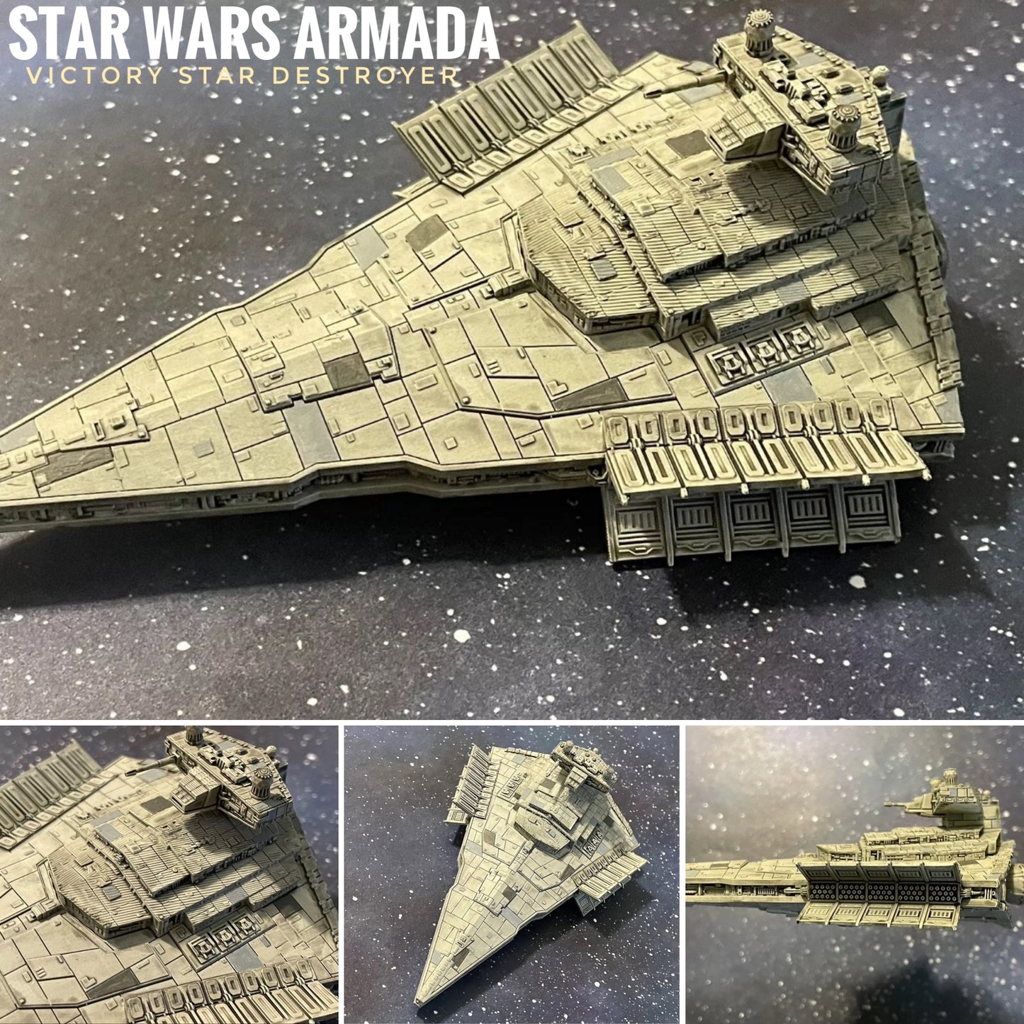 Star Wars Armada Victory Imperial Star Destroyer 12k 3D Print Fan Art Hand-Painted or raw