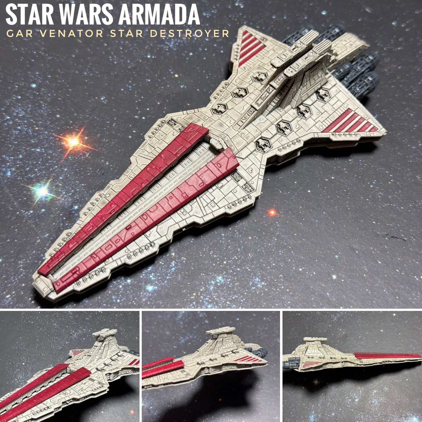 Star Wars Armada VENATOR SPHA-T cannon upgrade, Raw/Unpainted -or- Hand Painted Canon add-on 3D 12k Resin