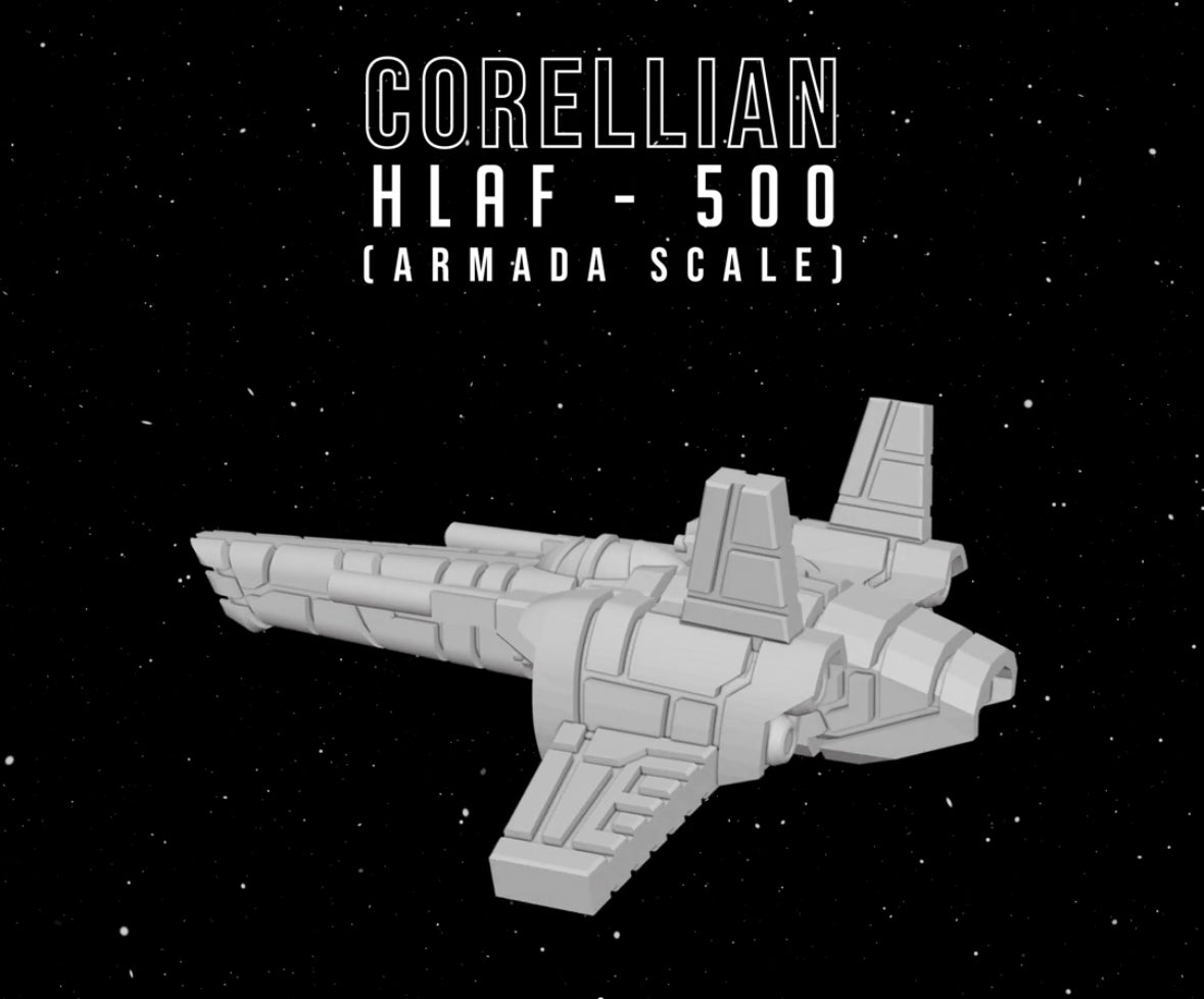 Star Wars Armada Squadrons Corellian HLAF-500 Fighters (6) 12k HRres 3D