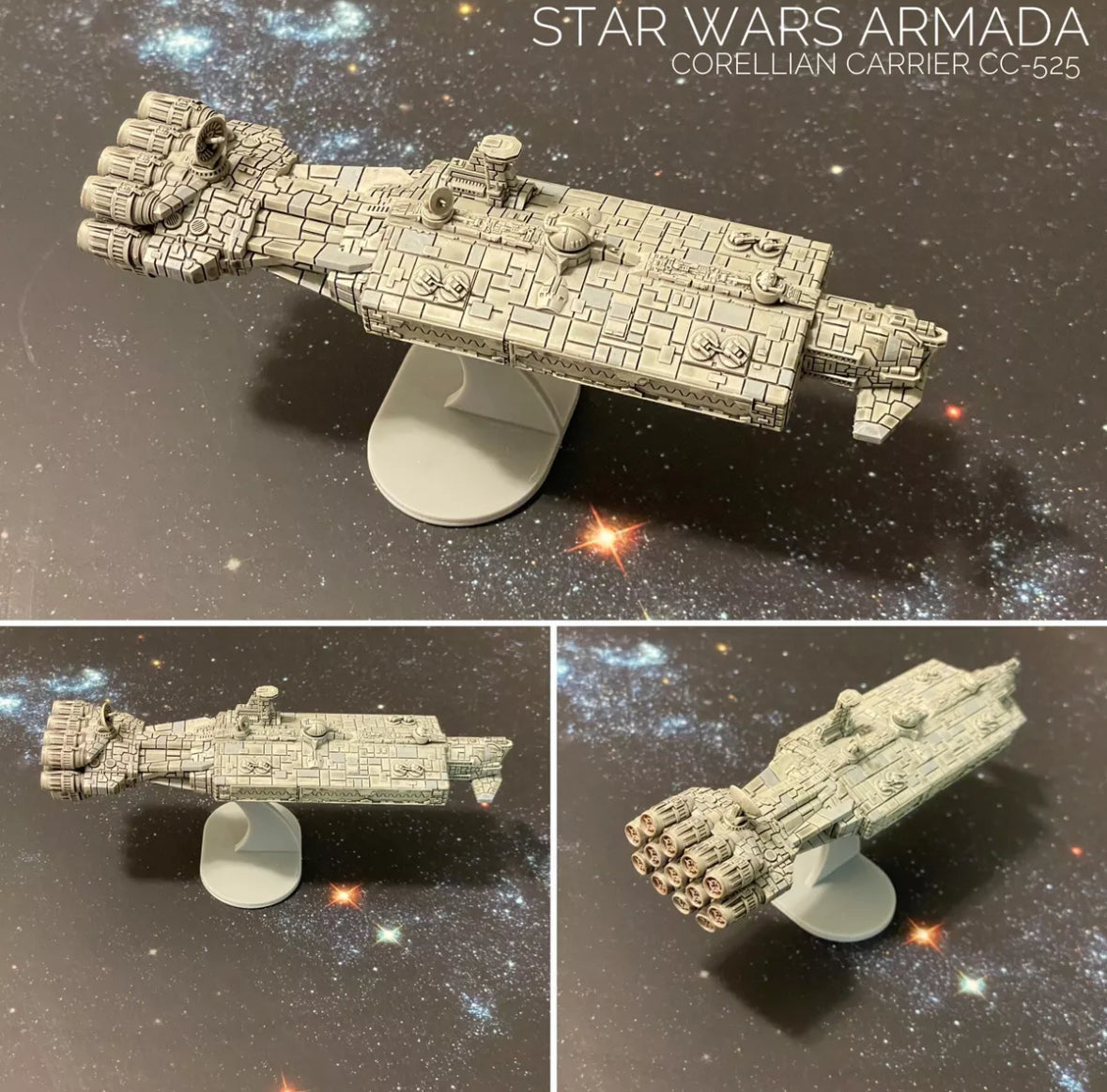 Star Wars Armada Corellian Carrier CC-525 FULLY Hand Paint 3DResin Print Fan art