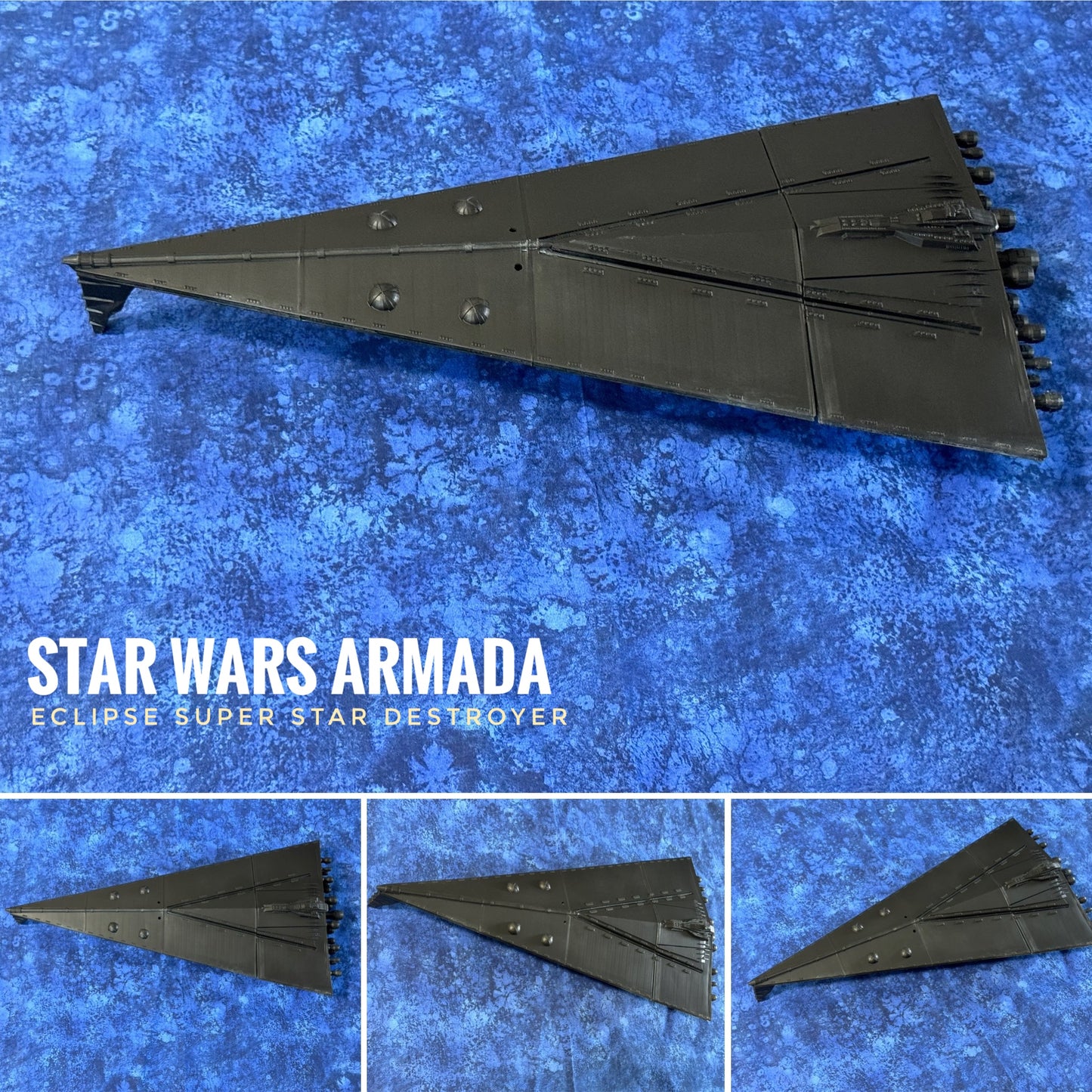 Star Wars Armada Raw or FULLY PAINTED 24” Eclipse Super Star Destroyer Empire 12k 3D