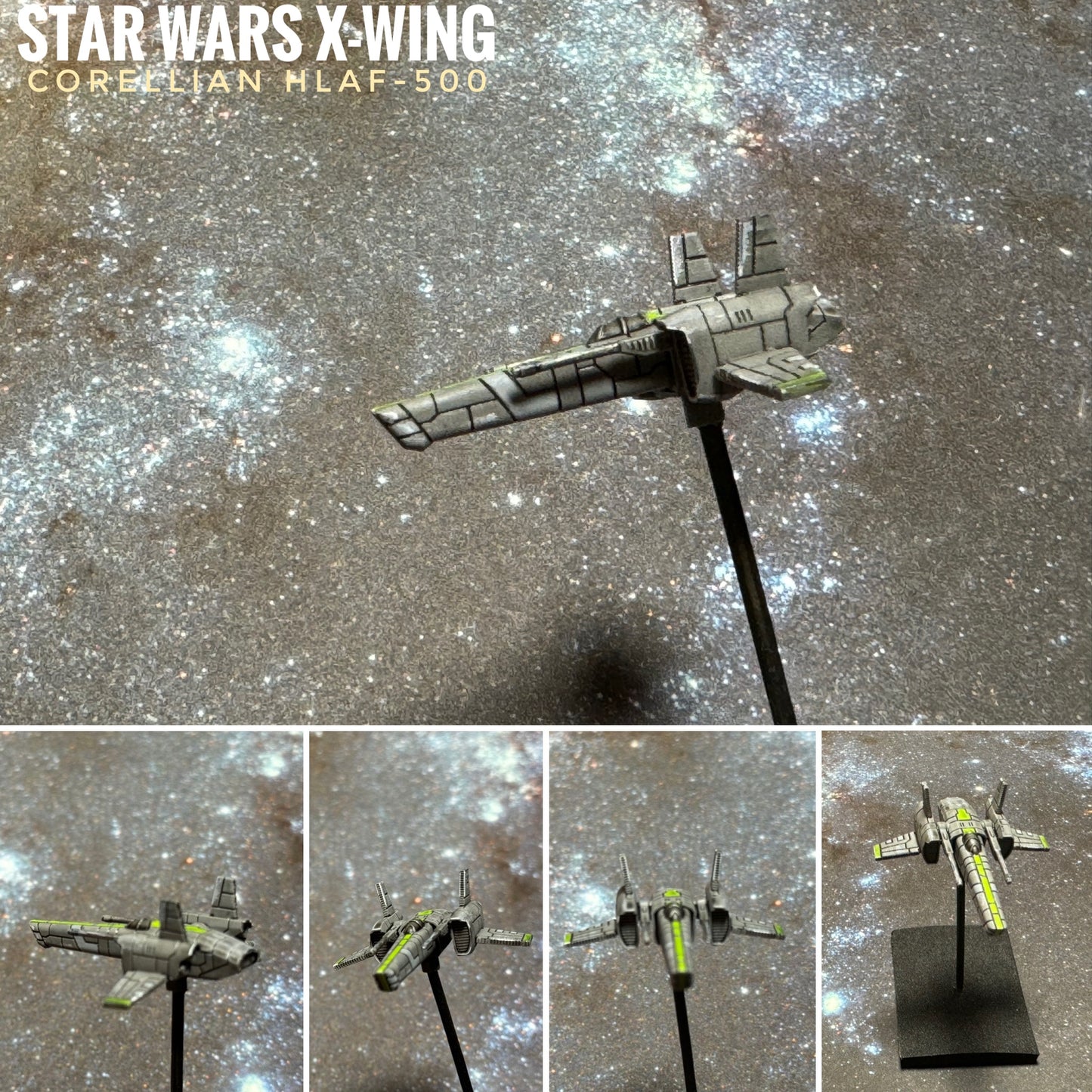 Star Wars X-Wing 1/270 Corellian HLAF-500 Fighter 12k HiRres 3D