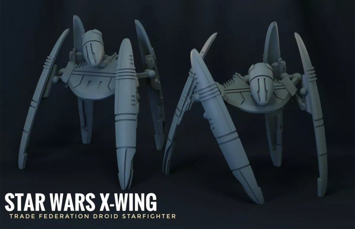 Star Wars X-Wing 1/270 CIS Trade Federation Vulture Droid Fighter 12k 3D Painted