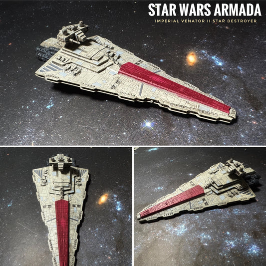 Star Wars Armada IMPERIAL Refit I or II VENATOR 7”L Model 3D UV 14k Hi-Res Resin Print