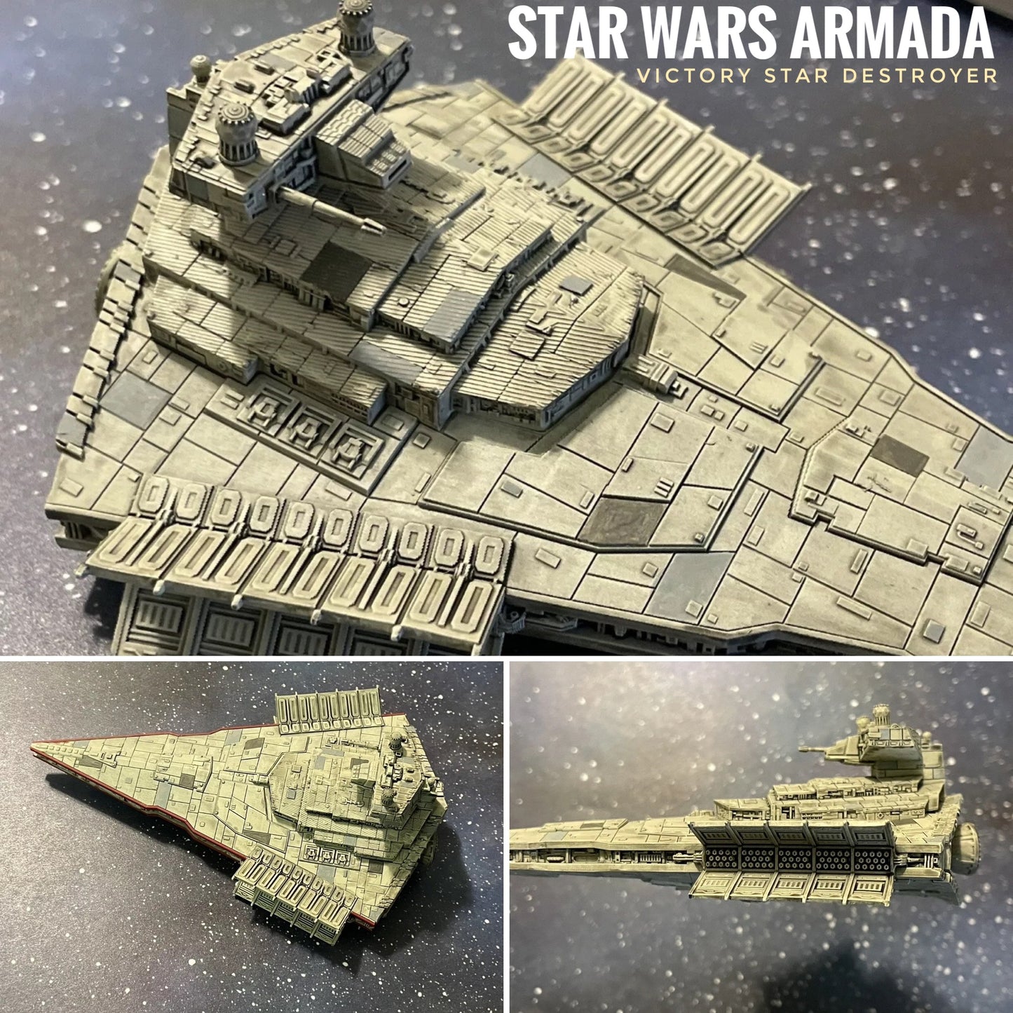 Star Wars Armada Victory Imperial Star Destroyer 12k 3D Print Fan Art Hand-Painted or raw