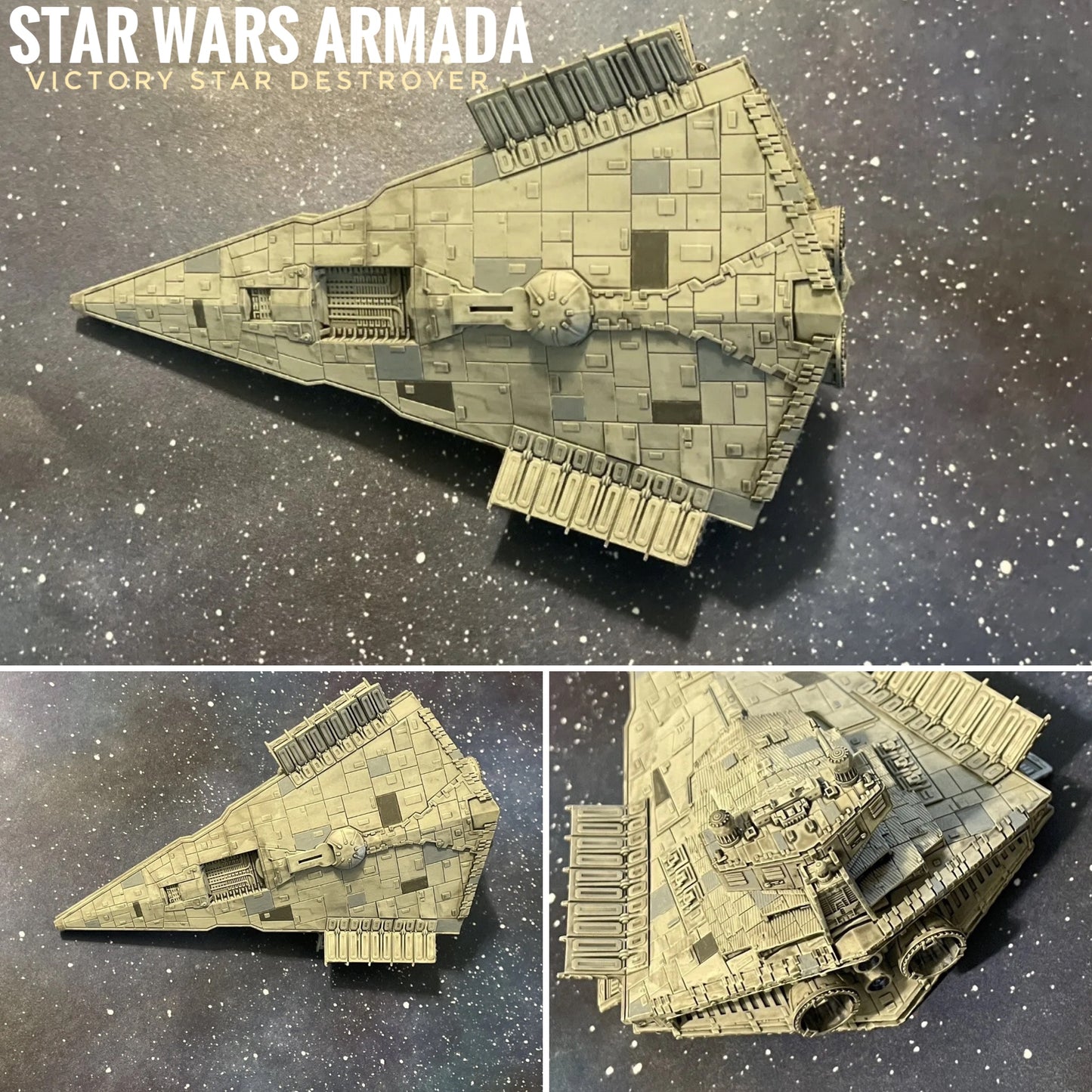 Star Wars Armada Victory Imperial Star Destroyer 12k 3D Print Fan Art Hand-Painted or raw