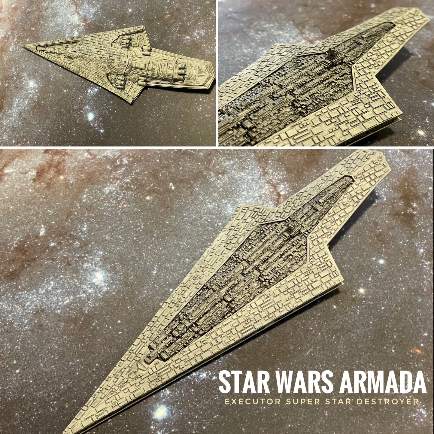 Star Wars Armada Executor SSD 9” Scaled Model Un-painted 12k 3D Resin FanArt