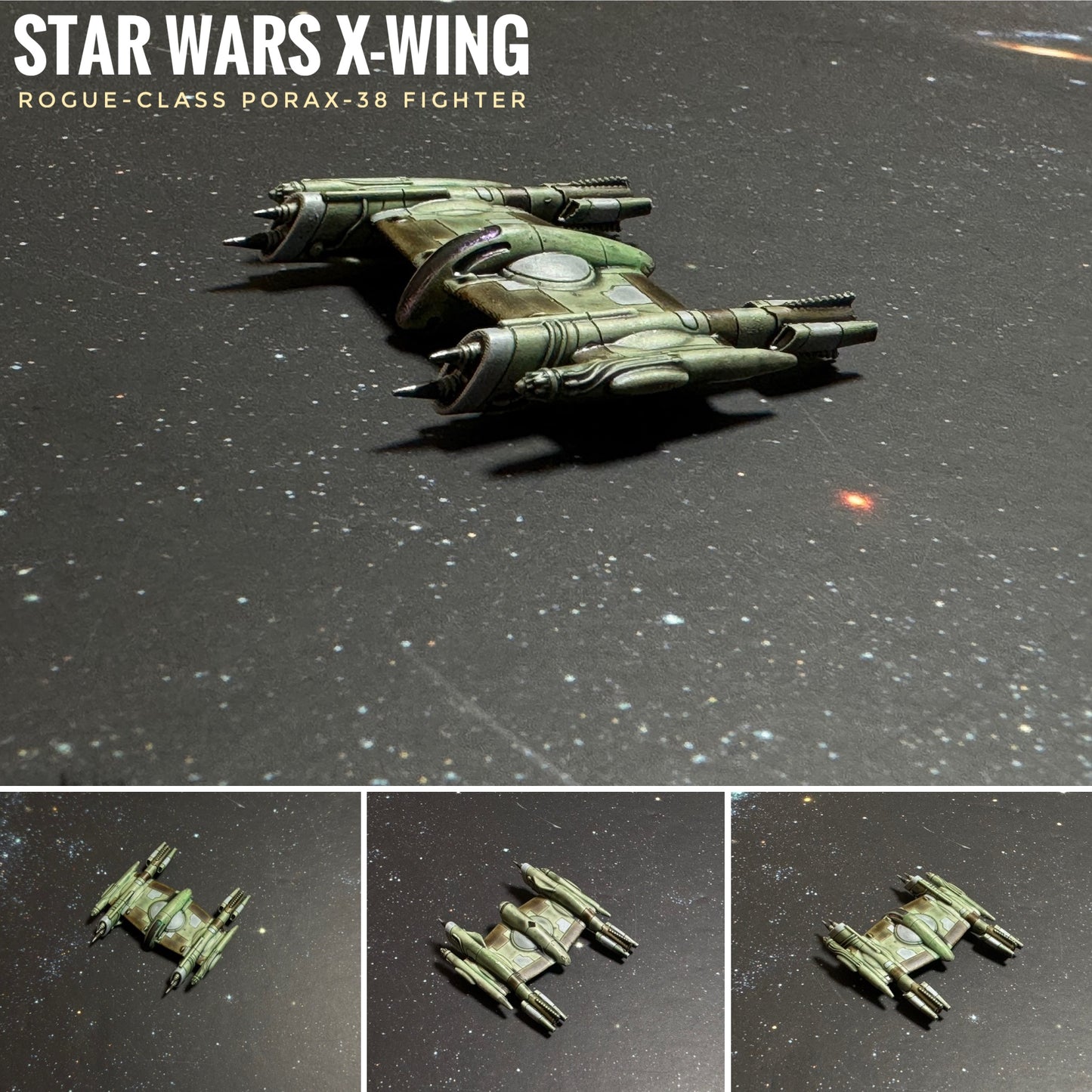 Star Wars X-Wing 1/270 CIS/Scum Rogue-Class Porax-38 Fighter 14k 3D Painted or Raw