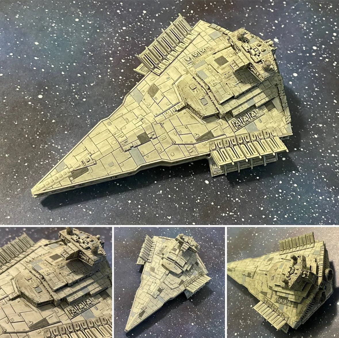 Star Wars Armada PAINTED Victory Imperial Star Destroyer 12k 3D Print Fan Art