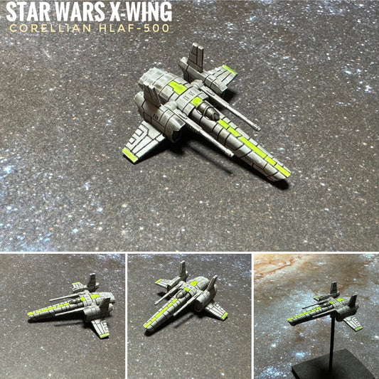 Star Wars X-Wing 1/270 Corellian HLAF-500 Fighter 12k HiRres 3D