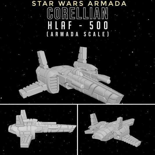 Star Wars Armada Squadrons Corellian HLAF-500 Fighters (6) 12k HRres 3D